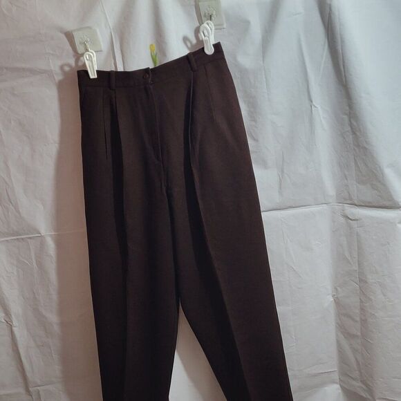 Worthington Not Worn, Women's Brown 100% Wool, Elastic Waist Pants, Size 12 - Picture 1 of 9
